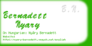 bernadett nyary business card