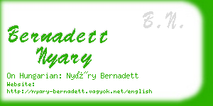 bernadett nyary business card